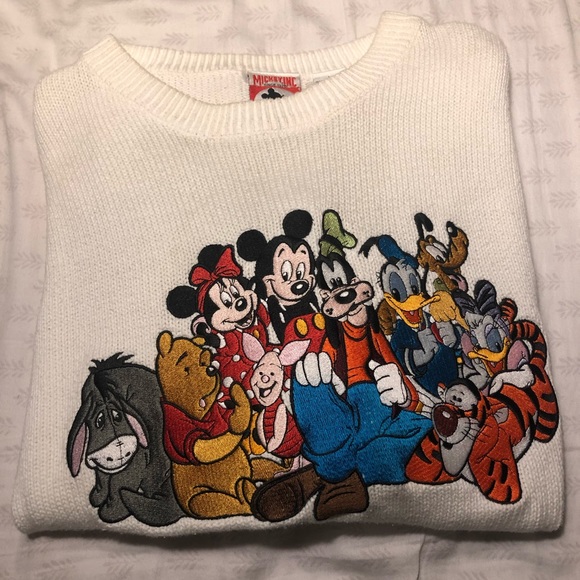 VINTAGE OVERSIZED DISNEY SWEATER | Cream, White - Picture 2 of 5